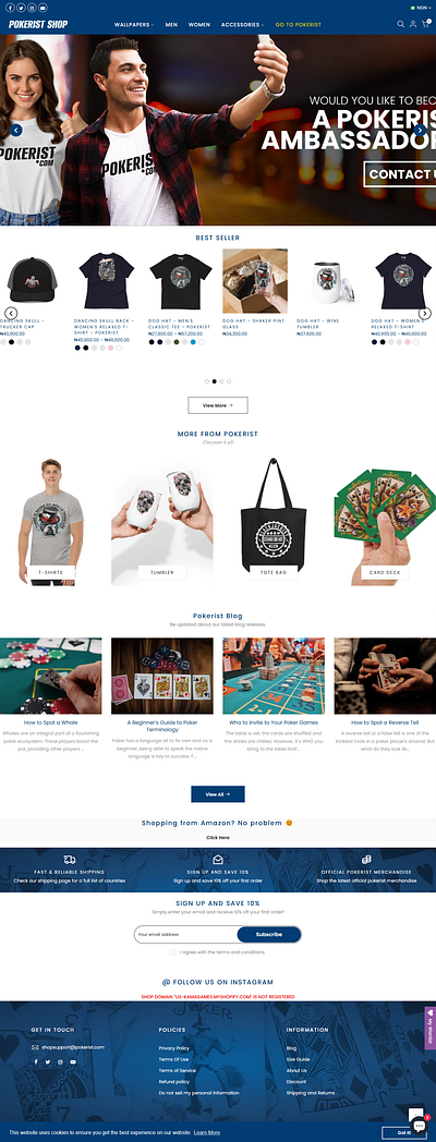 POKERIST SHOP branding marketing optimization seo shopify shopify design website design