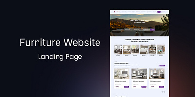 Furniture Website design illustration logo typography ui ux