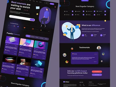 EdTech Learning Platform UI Design education education learning education ui education ui design
