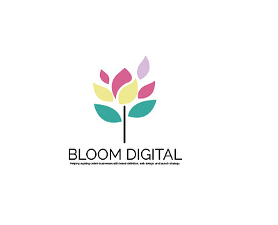 bloom digital logo abstract logo feminine logo floral logo logo logo design logo type minimal logo