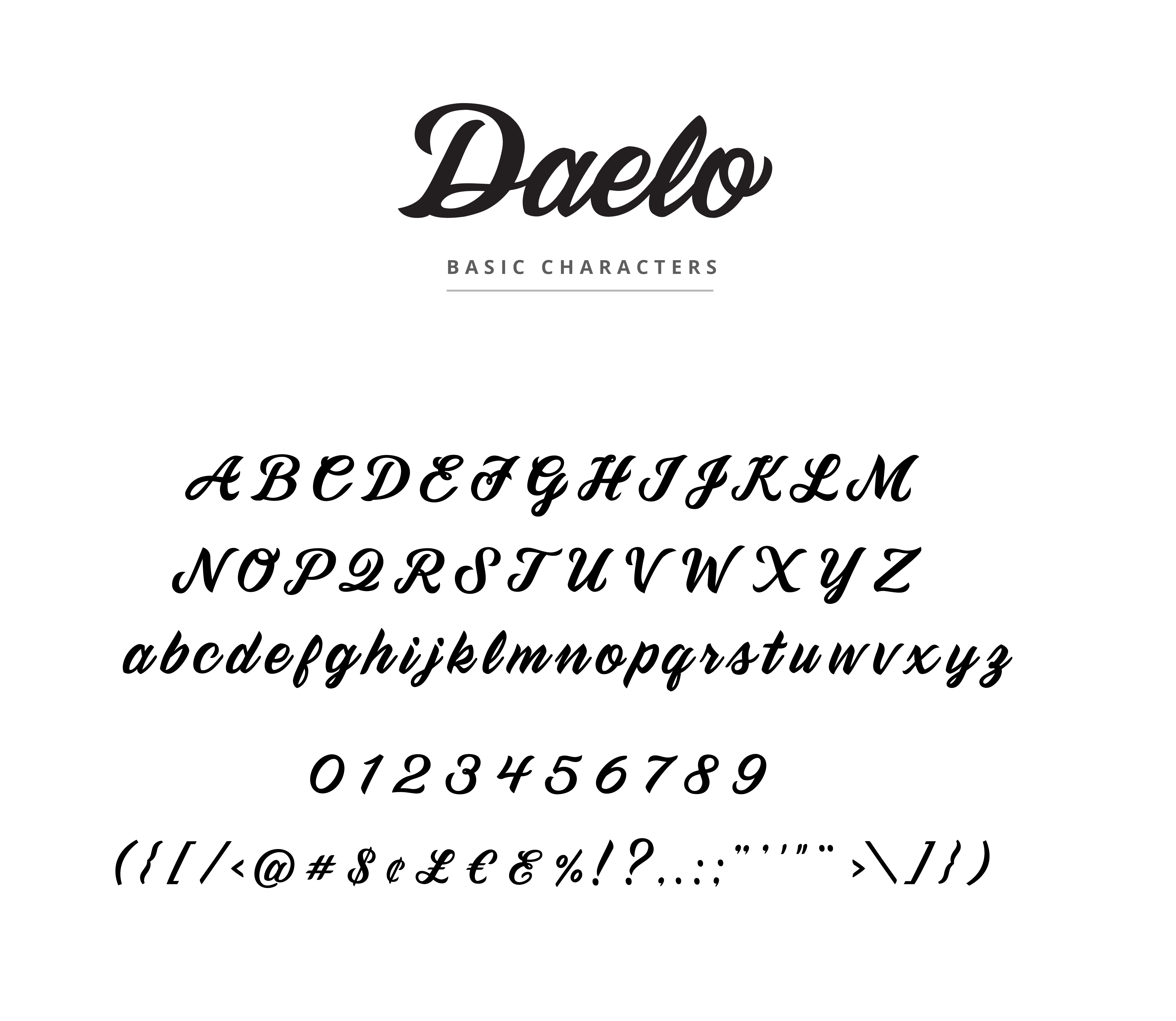 Daelo Script font branding font handlettering lettering logo typeface typeography