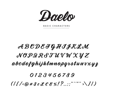 Daelo Script font branding font handlettering lettering logo typeface typeography