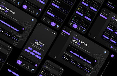 AI Learning Platform | Web & Mobile UI Design adobe aesthetic appeal aesthetic ui ai animation branding design designer figma freelance graphic design illustration illustrator logo mobile app product design ui ux web design