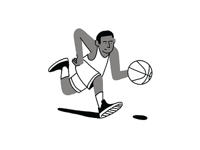 Basketball Spots active illustration artist basketball design drawing graphic design illustration illustrator simple illustration sports illustrations spot illustration whimsy