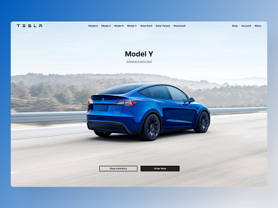 🚀 Tesla Landing Page - Hero Section automativeui branding car clean clean ui digital art electric cars elegant figma hero section landing page minimal modern ui professional responsive design simple tesla ui uiux web design