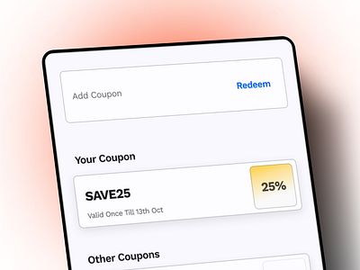 Daily UI 61 - Redeem Coupon dailyui design figma product design ui ux