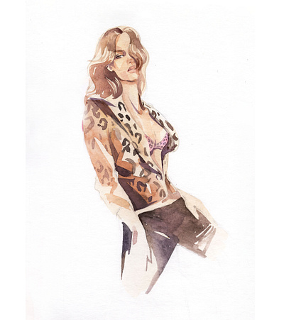 Watercolor Fashion Illustration watercoloring