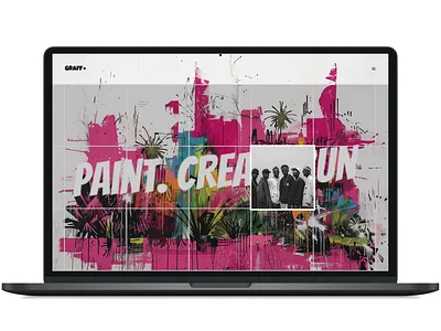 Landing page dedicated to graffiti art artists graffiti landing page ui website