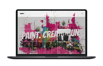 Landing page dedicated to graffiti art artists graffiti landing page ui website