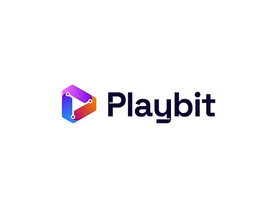 playbit- media player logo branding logo logo design logos media player media player logo modern play logo multimedia play play bit play logo player logo technology technology logo video