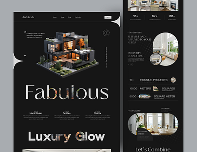 Real Estate Agency Landing Page agency landing page dark landing page dark web design design figma real estate house landing page landing page landing page design modern design web modern landing page real estate real estate agency real estate landing page real estate web design web homepage dark website design