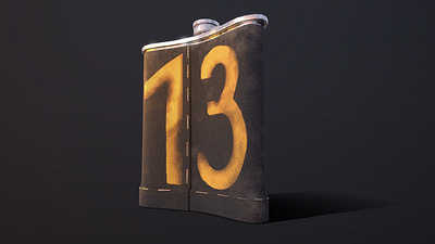 3D model. A vault 13 canteen 3d 3d art 3d blender 3d model bethesda blender fallout fan art game art illustration props video