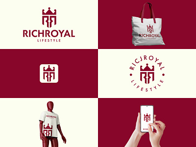 Rich Royal Life style 'RR' Letter Branding Design branding creative design graphic design life style logo logo logos luxury fashion modern logo vector