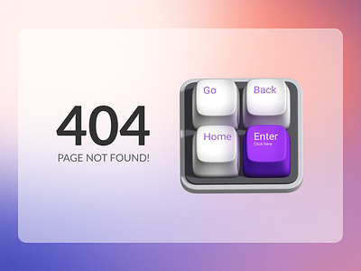 404 Page Not Found 3d 404 404 error animation go back home keyboard pagenotfound spline ui ux web web design