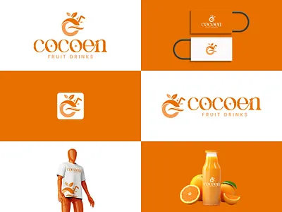 Cocoen Fruit Drinks 'C' Letter Fruit Branding Design branding creative drinks company food food shop graphic design logo logo concept logos minimalist modern logo soft drinks vector