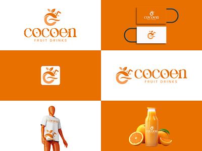 Cocoen Fruit Drinks 'C' Letter Fruit Branding Design branding creative drinks company food food shop graphic design logo logo concept logos minimalist modern logo soft drinks vector