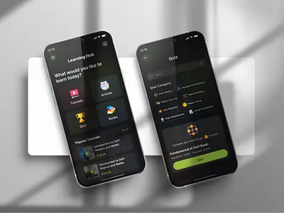 User-Friendly DeFi Mobile App - Gamification and Learning HUB defi gamifications ui uidesign uiux user friendly app