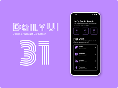 90 Days UI Challenge - #31 | Design a "Contact Us" Screen app branding design product card product design typography ui