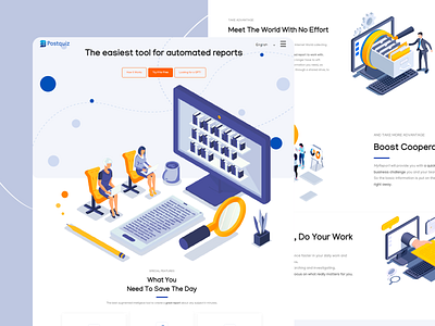 Automated Reporting Tool: Postquiz ai design ai tool automated automated reporting button design design landing page navigation reports ui ui design user experience user interface ux ux design uxui web ui web ux website website layout