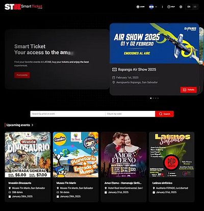 Sitio web Smart Ticket 2025 ticket ui ux web website