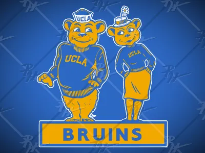 Vintage UCLA Bruins Joe & Josephine Mascot athletics basketball bruins classic football mascot ncaa sports ucla vintage westwood