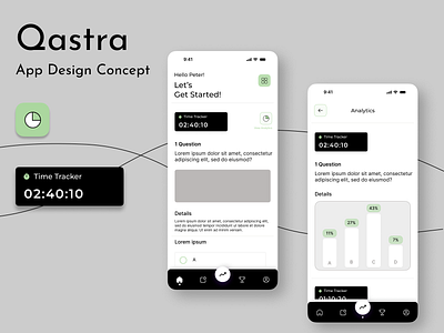 Qastra App. Timed Knowledge Sharing. Q&A App UI/UX. 2025 best branding cleandesign famous graphic design hot minimal minimaldesign trending ui ux