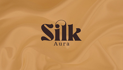 Silk Aura Logo aura brand branding custom design fashion font graphic design logo luxury modern satin silk typography