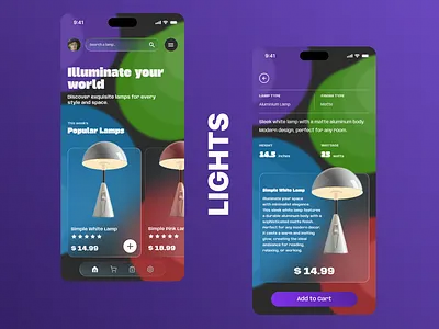 LIGHTS - Mobile App Concept app design ui ux