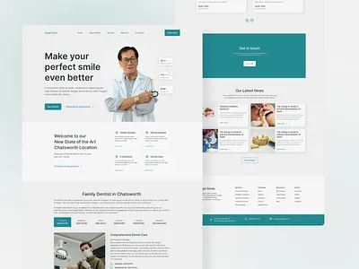 Angel Smile Website design angelsmile dental landing page dental web design design ui uidesign uiux web webdesign