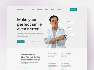 Dental Website Design for Angel Smile dental dental website design ui uidesign uiux web webdesign