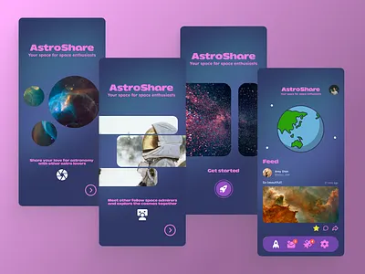 Onboarding concept for a Photo Sharing App app design branding design ui ux