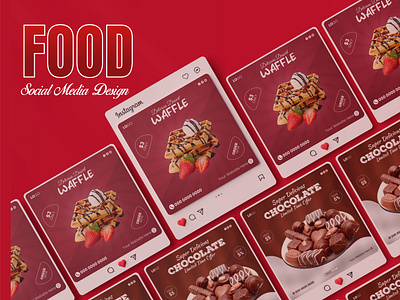 Food Social Media Post Design ads adsdesign advertising poster banner menu banner social banner square banner story design dessert food foodie menu modern post restaurant