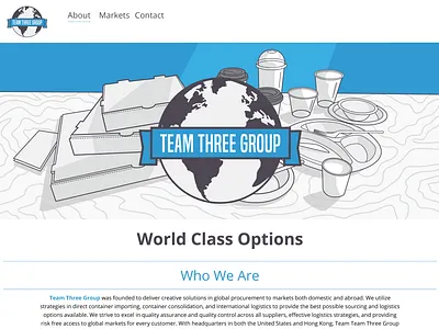 Web Banner for Team Three Group branding restaurant supply web hero web layout website