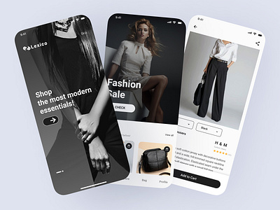 Modern Fashion Store App Design Seamless Shopping Experience responsive design