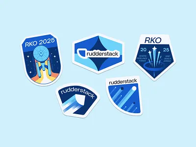 RudderStack: Brand Stickers brand caviar data dataengineers logos rudderstack stickers