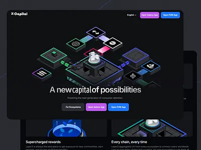 Web3 Capital Investment Platform blockchain capital investment crypto data visualization digital finance futuristic design interactive experience motion design multi chain nft platform platform design tech driven ui design ux design uxui motion wallet web design web3 design web3 ecosystem website