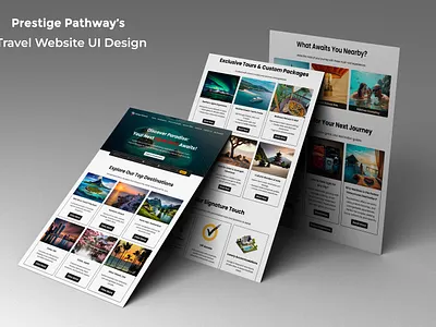 Prestige Pathway's: Travel Website UI Design branding landing page luxury travel travel travel inspiration ui design user experience website design