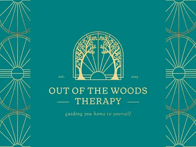 Out of the Woods Therapy brand design branding design graphic design logo design pattern design
