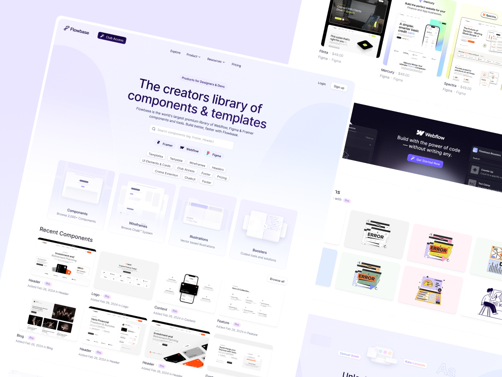 Component Library Website UIUX Design by Raheel Khan on Dribbble