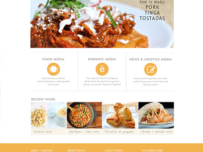 Media portfolio site blog food hispanic media orange portfolio