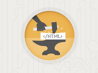 Web development animation (GIF) animated animation anvil border cartoon circle clean code design development drawing flat geometric gif hammer hand html icon illustration metal pattern retro shadow simple sparks symbol tag voov web website