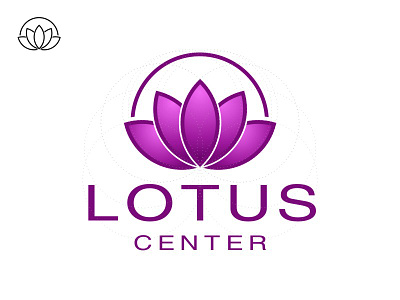 Lotus Center center circles logo lotus purple