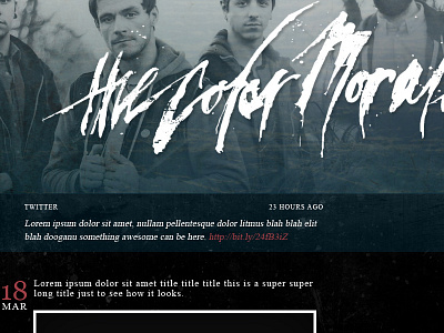The Color Morale band design metal music the color morale web