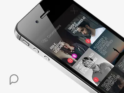 Pokke — Conversations conversation flat flatdesign ios iphone messages minimal pokke pokke.me profiles simple superflat ui ux