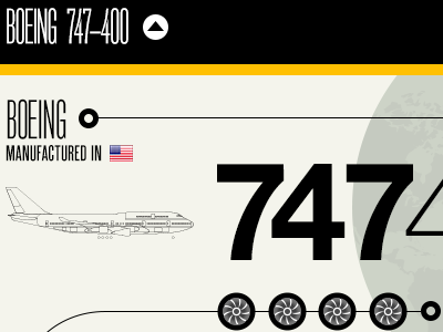 Aircraft Infographic for App 747 aircraft airplane app app design boeing helvetica infographic