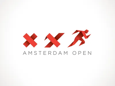 Amsterdam Open 2012 amsterdam athletics event identity logo lorenzo milito open origami sport