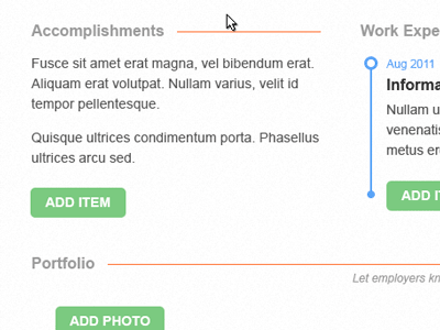 Profile Management GIF behavior college content management editor education form profile responsive student timeline ui user interface ux