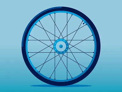 Tired bicycle bike geometric illustration shape simple tire