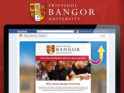 Bangor University Intl design facebook fanpage india marketing pakistan student university web