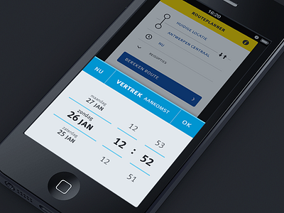 Datepicker app apple datepicker flat graphic design ios iphone mobile planner retina ui ux